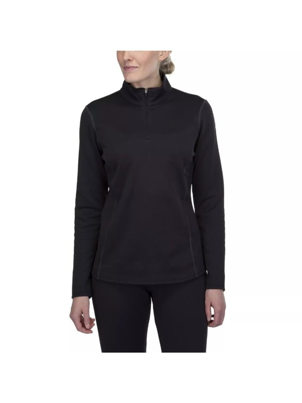 Spyder Size S Black 1/4 Zip Long Sleeve Pullover Performance Base Layer Shirt